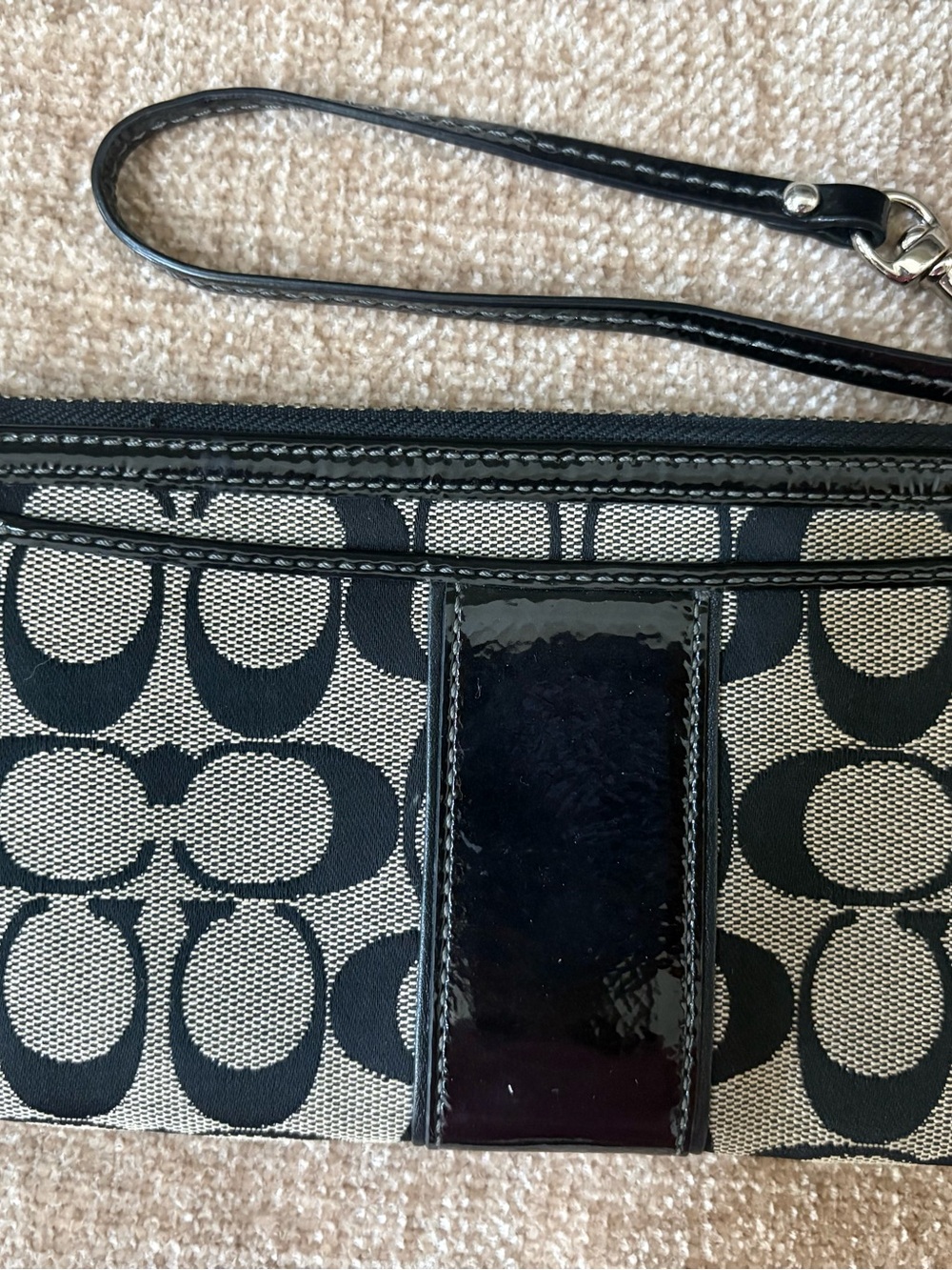 Pristine Coach Signature Stripe Carryall & Wristlet Set (18867 - Picture 12 of 15